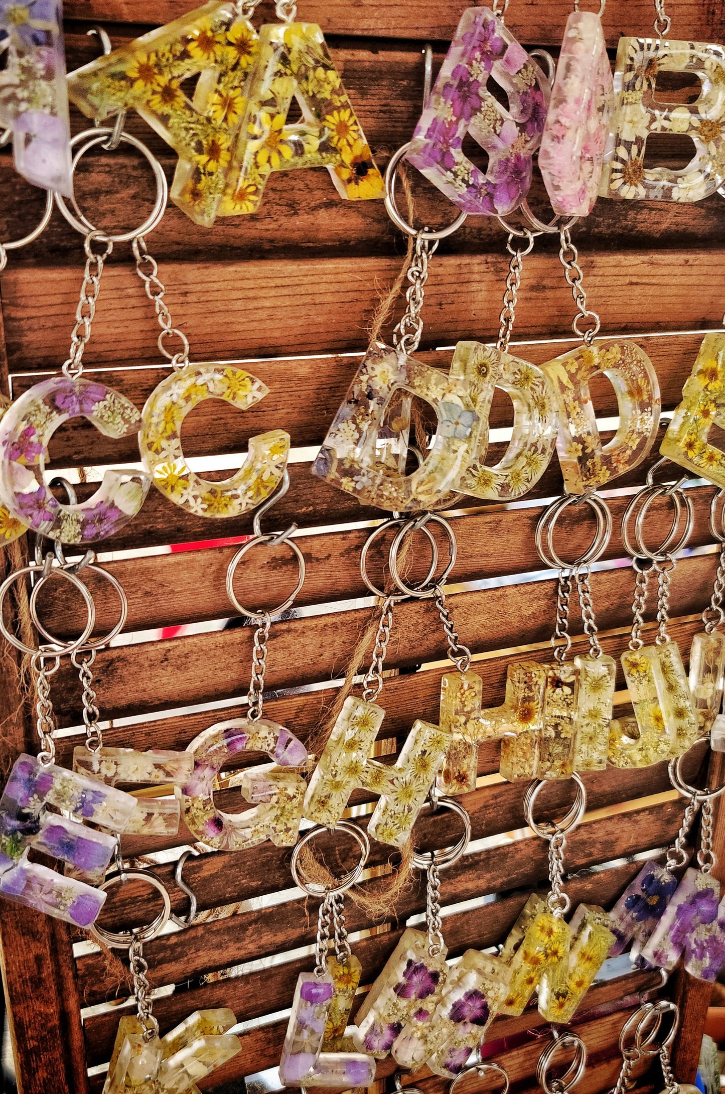 Floral Letter Keychains