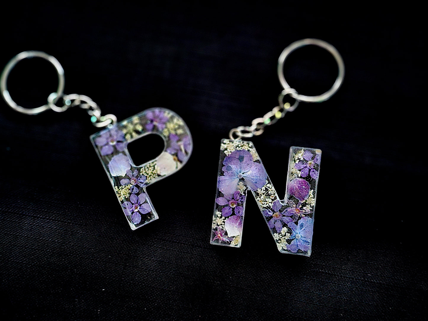 Floral Letter Keychains