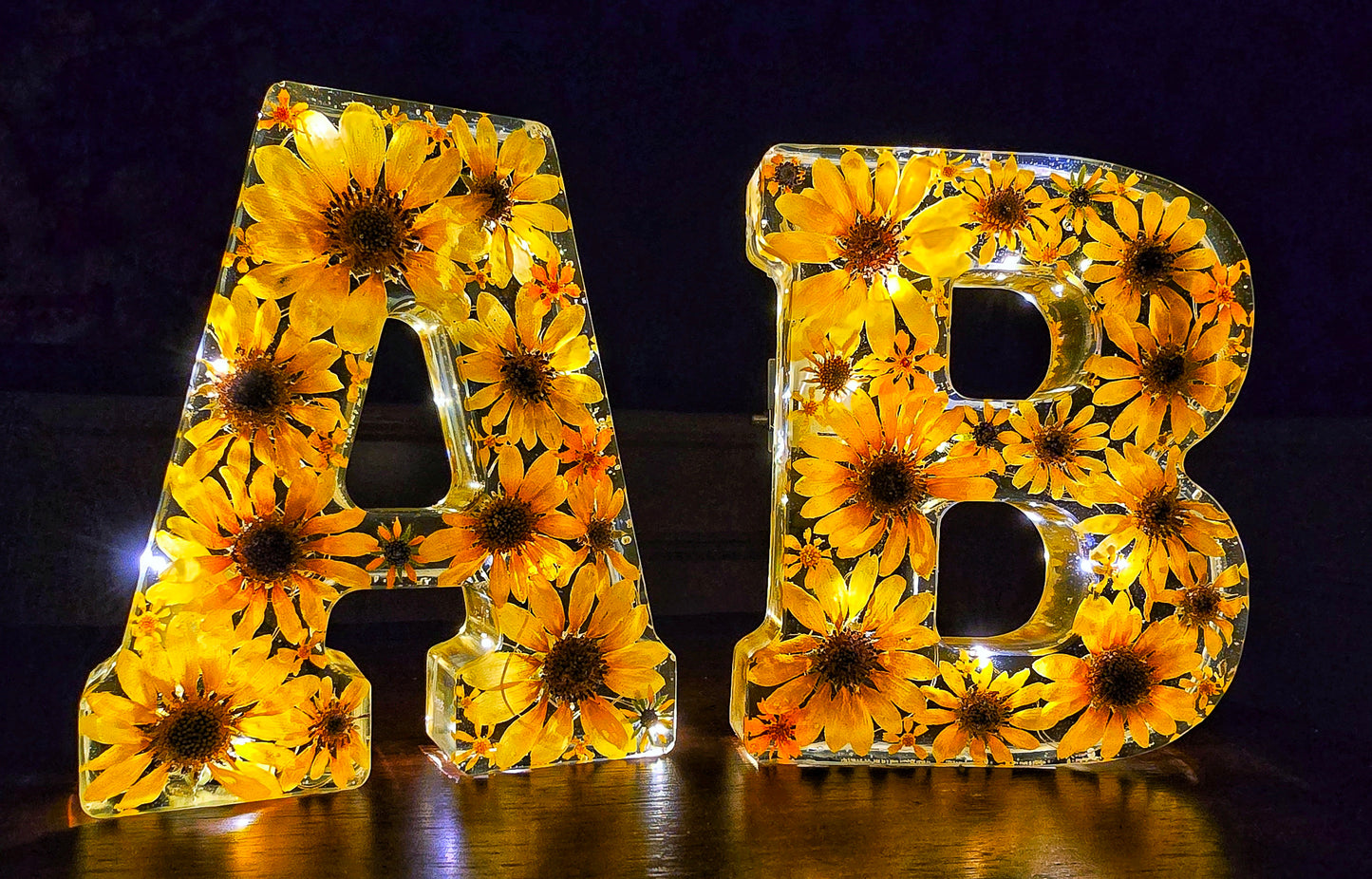 Floral Letter Night Light