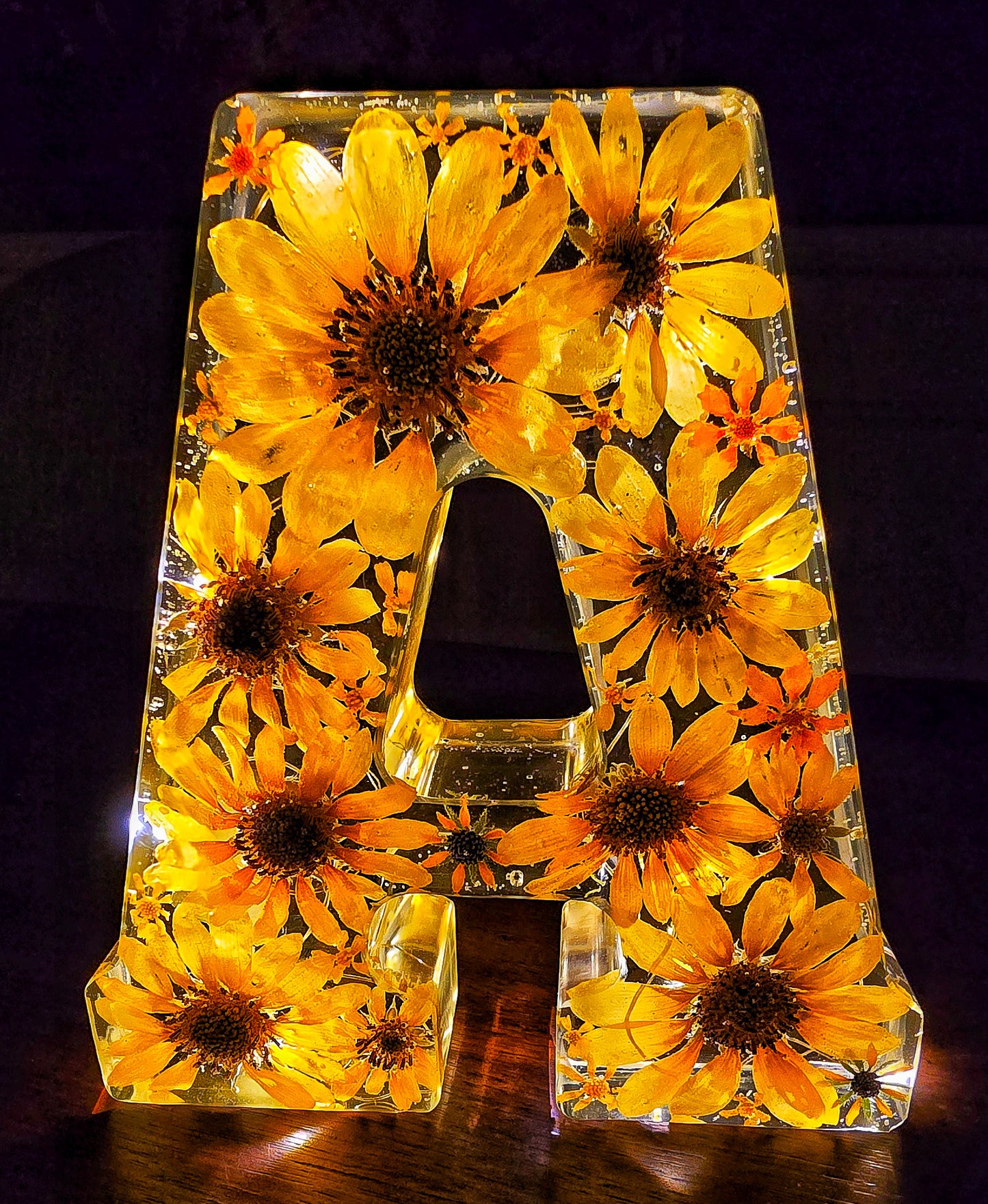 Floral Letter Night Light