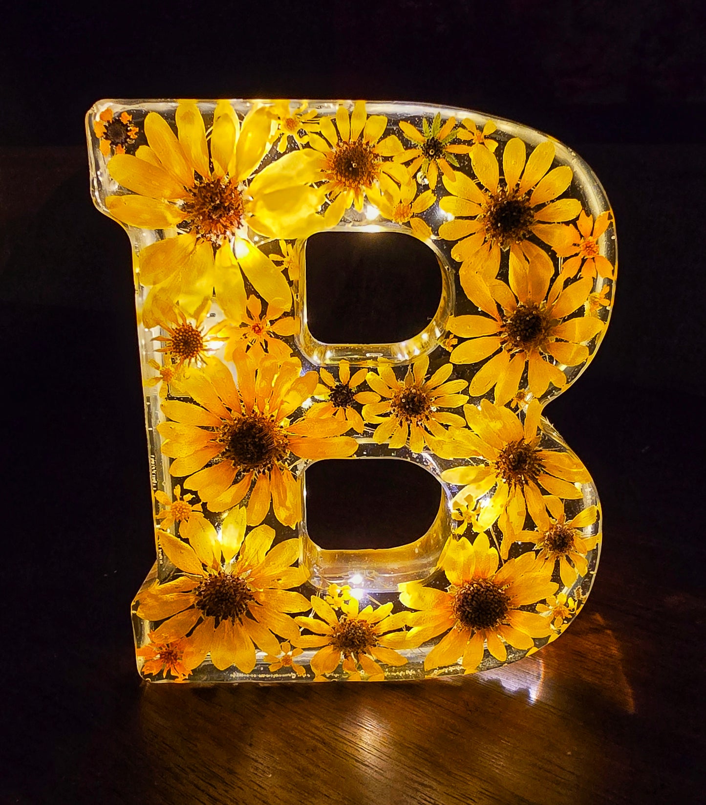 Floral Letter Night Light